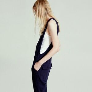 NLST Navy Cotton Jogger Overalls Size S